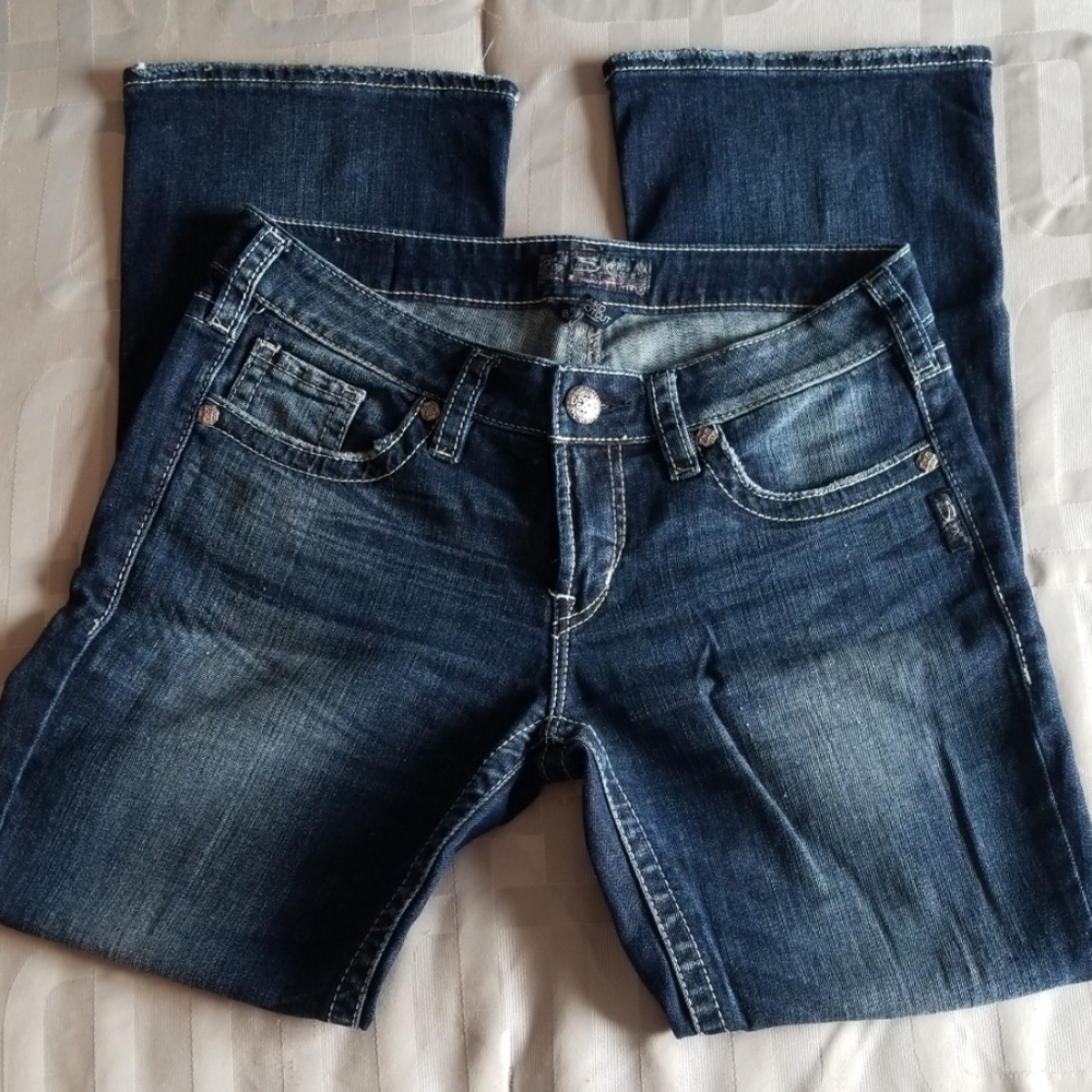 Aiko Silver Jeans. 28x29